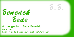 benedek bede business card